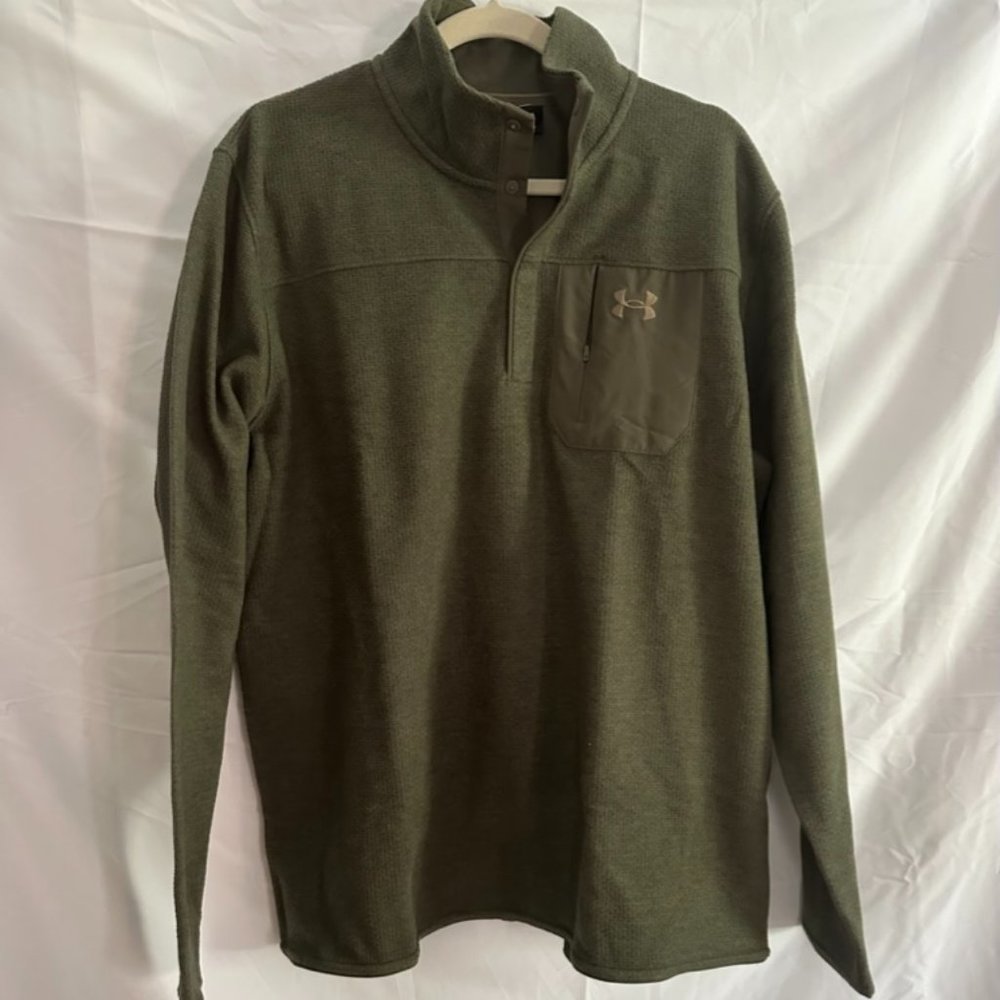 Under Armour Mens Quarter Zip Green Size XL